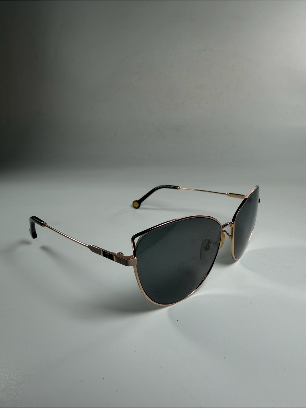 Carolina Herrera SHE 140 08FE Gold-Grey Sunglasses 59 [] 15 135 FRAMES ONLY
